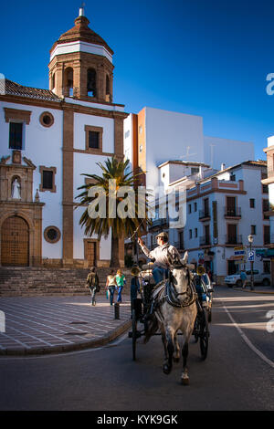 Ronda ist eine Stadt in der spanischen Provinz Malaga, in der autonomen Gemeinschaft von Andalusien, Iglesia De Nuestra Señora De La Merced Ronda Stockfoto