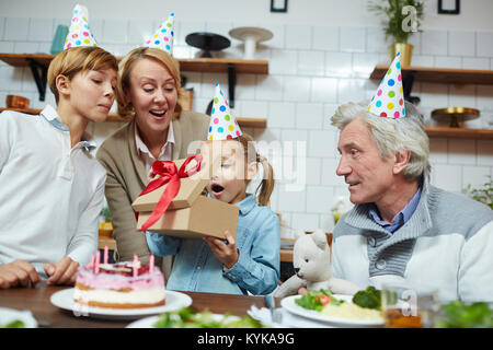 Überraschende Geschenk Stockfoto