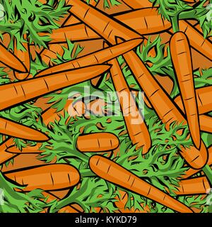 Nahtlose Muster Hand gezeichnet Karotte, Vektor Stock Vektor