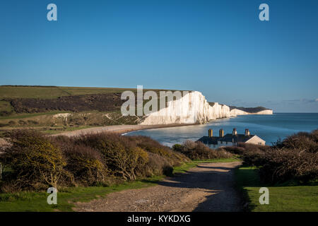 Iconic Blick auf Cuckmere Haven Stockfoto
