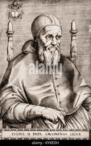 Papst Julius II., 1443 - vom 21. Februar 1513, Papst vom 1. November 1503 bis zu seinem Tod Stockfoto