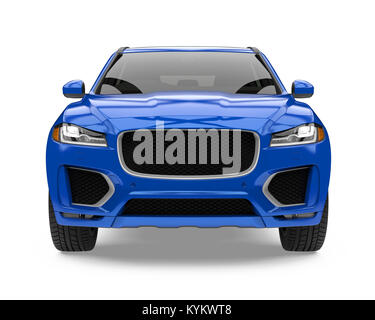 Blaue SUV Auto isoliert Stockfoto