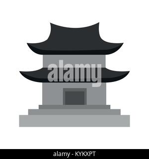 Grau chinesische Pagode Tempel Vector Illustration Graphic Design Stock Vektor