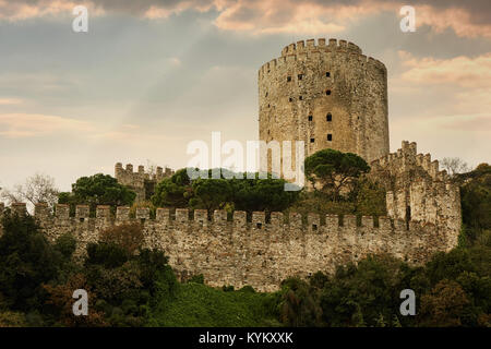 Rumeli Festung in Istanbul, Türkei. Stockfoto