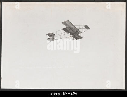 #LouisPaulhan, ein Pionier-Flieger, wurde am 12. Januar 1910 in einem seiner frühen Doppeldecker über Los Angeles gefangen genommen und markiert einen wichtigen Moment in der frühen Luftfahrtgeschichte. Stockfoto