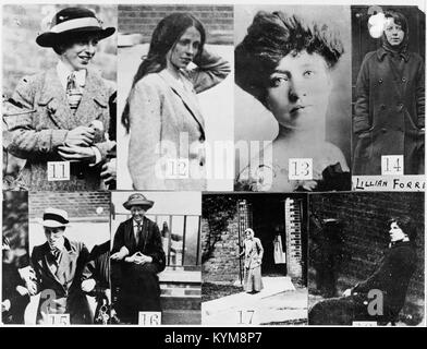 Ein historisches Foto, das die Frauenwahlrechtsbewegung aus dem frühen 20. Jahrhundert zeigt. Stockfoto