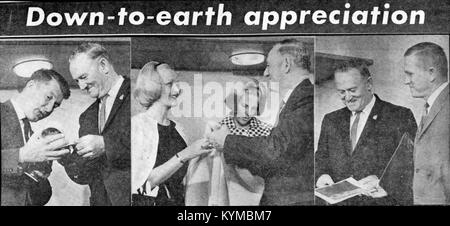 Ein historisches Foto aus der Wally Schirra Collection, das ein Stück Fluggeschichte im Zusammenhang mit dem berühmten Astronauten Wally Schirra zeigt und seinen Beitrag zur Weltraumforschung festlegt. Stockfoto