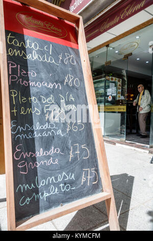 Buenos Aires Argentinien, Palermo, Santa Elena, Pasteleria, Bäckerei, draußen, Gehweg, Tafel-Menü, Spanisch, Tagesgerichte, lateinamerikanische lateinamerikanische lateinamerikanische ethnische mino Stockfoto