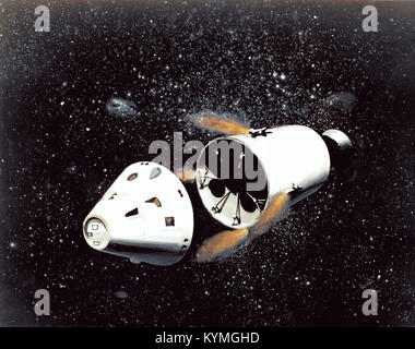 Ein Foto aus der Serie 08 von Weltraumfotos, das einen wichtigen Moment der Weltraumforschung festnimmt, wahrscheinlich von einem Satelliten oder Raumschiff. Stockfoto