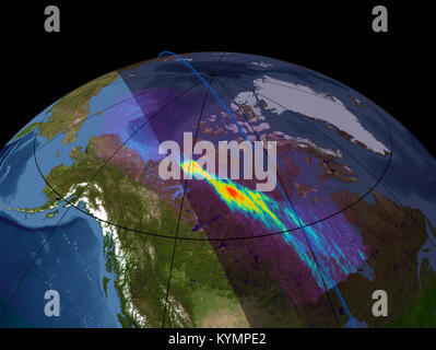 Erde Aurora (POLARLICHT X-ray Emission von North Polar der Erde 2940640045 o beobachtet Stockfoto