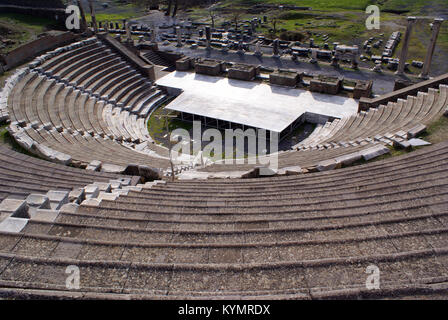 Das römische Theater in Asklepion, Bergama, Türkei Stockfoto