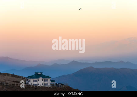 Traumhaus, Prashar See, Himachal Pradesh, Indien Stockfoto