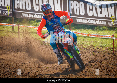 Jake Nicholls auf der Hitachi UK KTM MX1 Am 2017 Maxxis British Championship, Cadders Hill, Lyng, Norfolk, Großbritannien. Stockfoto