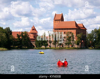 Trakai Burg in der Nähe von Vilnius Stockfoto