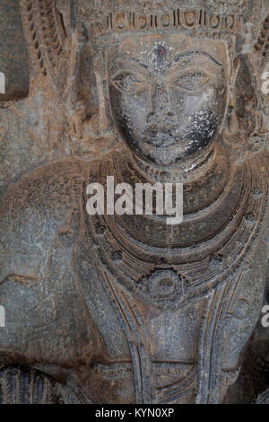 Indien, Karnataka,, Belur, Chennakeshava Tempel, Detail Stockfoto