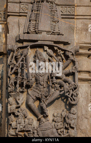 Indien, Karnataka, Belur, Chennakeshava Tempel, Detail Stockfoto