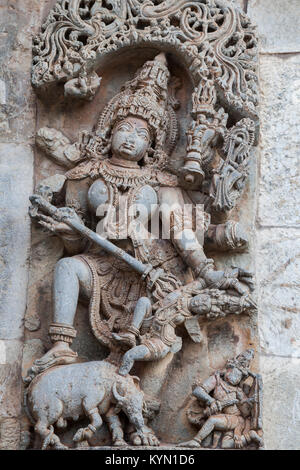 Indien, Karnataka, Belur, Chennakeshava Tempel, Detail Stockfoto