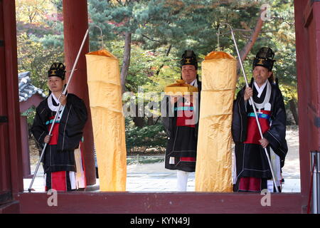 Jongmyo Jerye am Jongmyo Shrine in Seoul, Korea Stockfoto