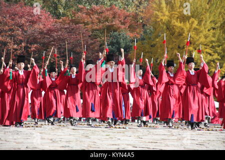 Jongmyo Jerye am Jongmyo Shrine in Seoul, Korea Stockfoto