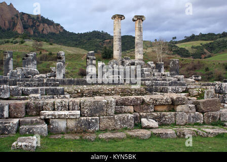 Die Ruinen der alten Artemis Tempel in Sardes, Türkei Stockfoto