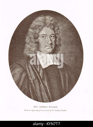 Rev George Walker, gemeinsame Gouverneur von Derry, Belagerung von Derry 1689 Stockfoto