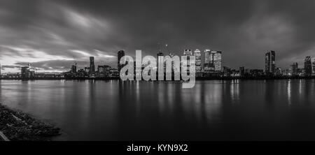 Blick auf Canary Wharf Stockfoto