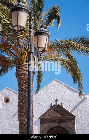 Kirche von Nuestra Señora De La Candelaria-La-Oliva-Fuerteventura-Kanarische Inseln-Spanien Stockfoto