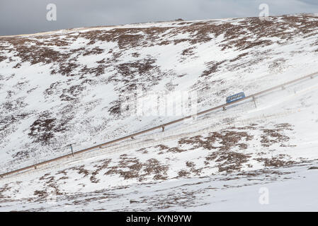 Cairn Gorm Mountain Standseilbahn in der Nähe von Aviemore Schottland Stockfoto