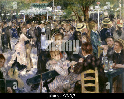 RENOIR Pierre-Auguste - Tanz im Le Moulin de la Galette Bal du Moulin de la Galette Montmartre 1876 Paris, Musée d'Orsay Stockfoto