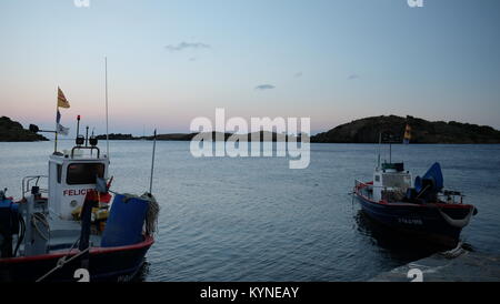 Sonnenaufgang in Cadaqués Stockfoto