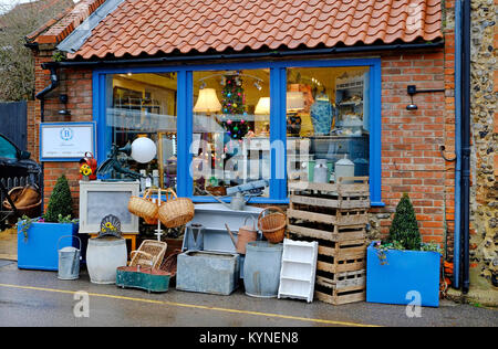 Lifestyle Shop Exterieur, little Walsingham, Norfolk, England Stockfoto