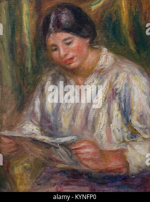 RENOIR Pierre-Auguste - La liseuse Blanche - Der weiße Reader 1915 XX. Jahrhundert Öl auf Leinwand Musée d'Orsay, Paris Stockfoto