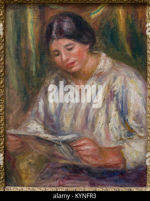 RENOIR Pierre-Auguste - La liseuse Blanche - Der weiße Reader 1915 XX. Jahrhundert Öl auf Leinwand Musée d'Orsay, Paris Stockfoto