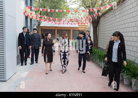 First Lady Melania Trump besucht China am 9. November 2017 im Rahmen der diplomatischen Asienreise von Präsident Trump. Stockfoto