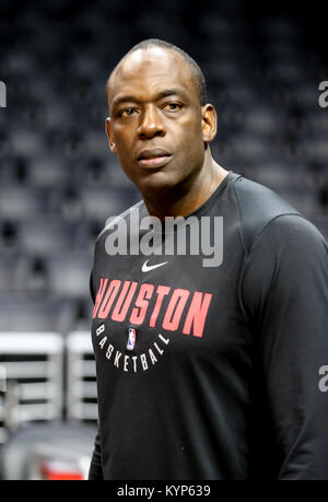 Los Angeles, CA, USA. 15 Jan, 2018. Houston Rockets Assistant Coach Roy Rogers vor den Houston Rockets vs Los Angeles Clippers at Staples Center und am 15. Januar 2018. (Foto durch Jevone Moore/Cal Sport Media) Credit: Csm/Alamy leben Nachrichten Stockfoto