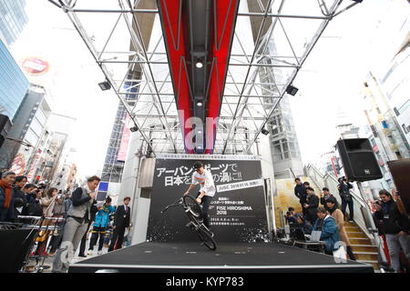 Tokio, Japan. 16 Jan, 2018. Moto Sasaki, urbane Sportarten unterstützen Rat (JUSC) Gründung Pressekonferenz in Tokio, Japan. Credit: Sho Tamura/LBA/Alamy leben Nachrichten Stockfoto