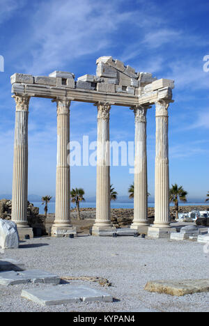 Ruinen der Athene Tempel in Side in der Nähe von Antalya, Türkei Stockfoto