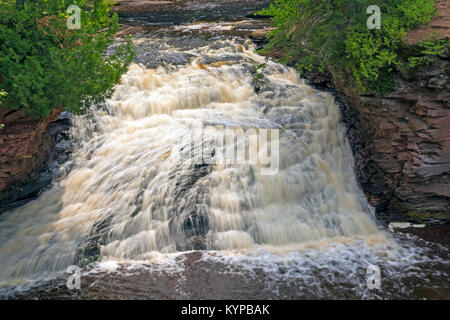 Untere Amnicon fällt in Wisconsin Stockfoto