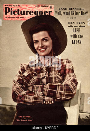 Abdeckung der 1950er Jahre Picturegoer film Magazin vom 22. Mai 1954 mit Jane Russell Stockfoto