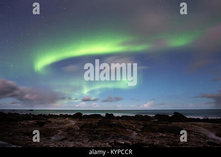 Aurora Borealis tanzen in Norwegen Stockfoto