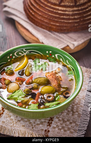 Solyanka Soup Bowl Stockfoto