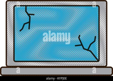 Laptop Computer Symbolbild Stock Vektor