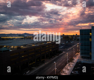 Sonnenuntergang über Phoenix, Arizona Stockfoto