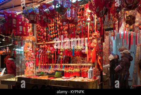 Straße in Chinatown in New York City Abschaltdruck Stockfoto