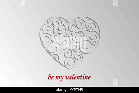 Valentinstag Grusskarten. Web Banner. Vector Illustration. Stock Vektor