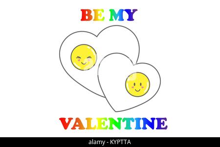 Valentinstag Grusskarten. Web Banner. Vector Illustration. Stock Vektor