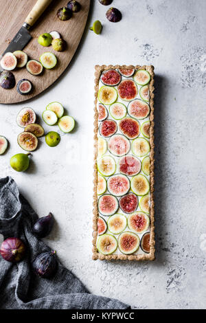 Vegane glutenfreie Abb. tart Stockfoto