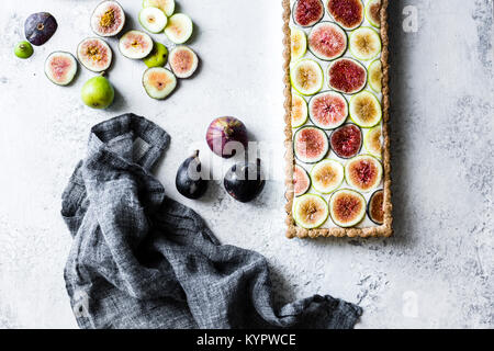 Vegane glutenfreie Abb. tart Stockfoto