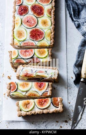 Vegane glutenfreie Abb. tart Stockfoto