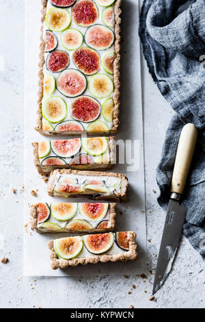 Vegane glutenfreie Abb. tart Stockfoto